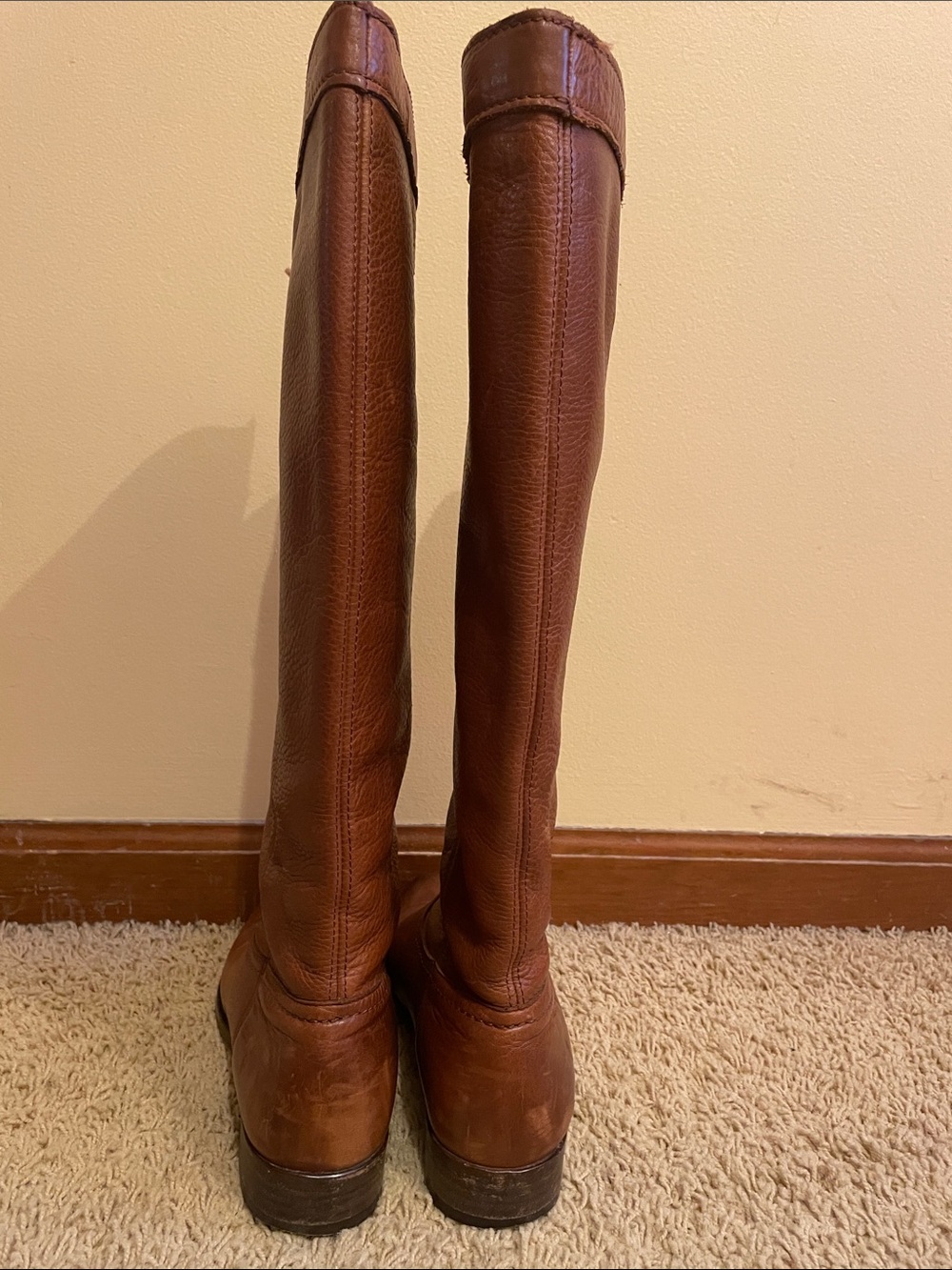 Frye Cara Roper Tall Riding Boot. -Cognac - Picture 5 of 7